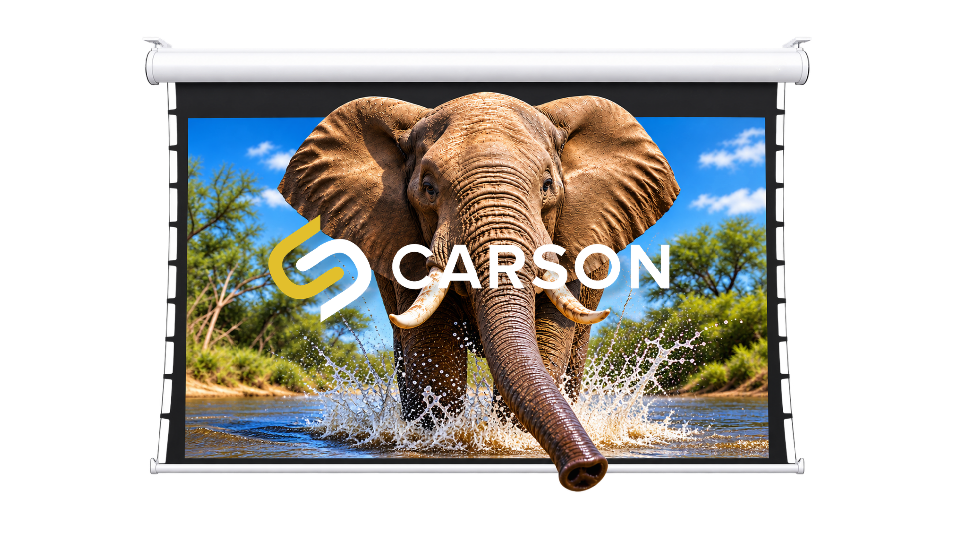 Carson Preference Carbon UHC Tab-Tensioned Powered Projector Screen | 16:9